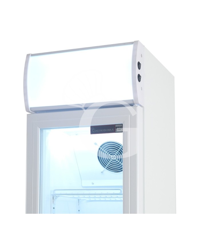 Frigo bibite ventilato porta battente con canopy 99 LT 2°C/+10°C colore bianco