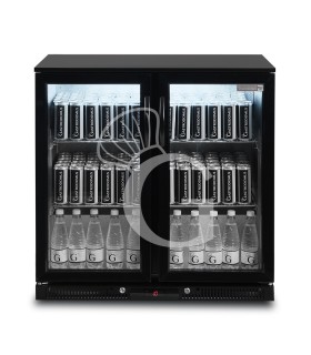 Vetrina frigo ventilata da banco o retrobanco orizzontale 2 porte battenti 200 LT - temperatura +2°C/+10°C