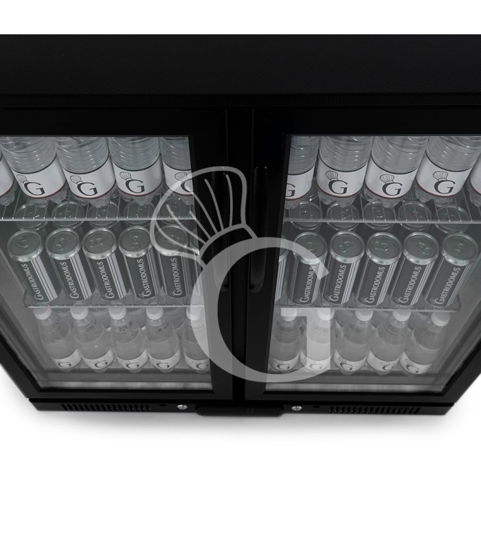 Vetrina frigo ventilata da banco o retrobanco orizzontale 2 porte battenti 200 LT - temperatura +2°C/+10°C