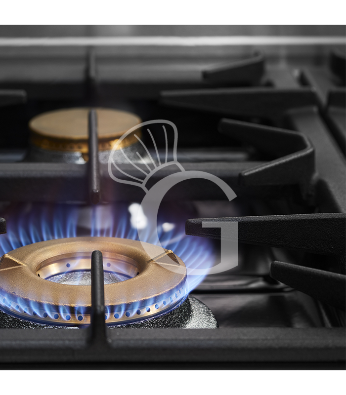 Piano Cottura a gas 6 fuochi con bruciatore pilota profondità 700 mm