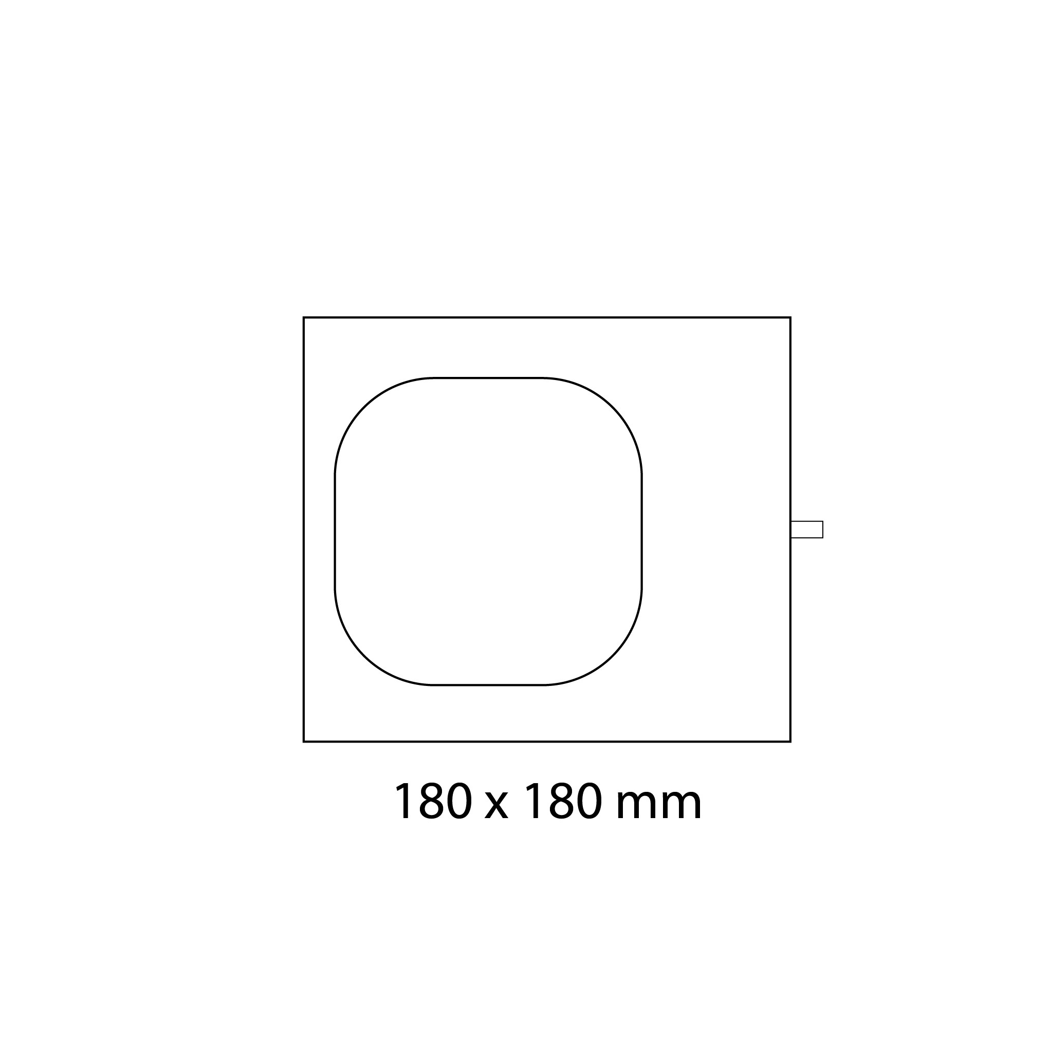 Stampo 180x180mm ad 1 impronta per termosigillatrice modello TS300