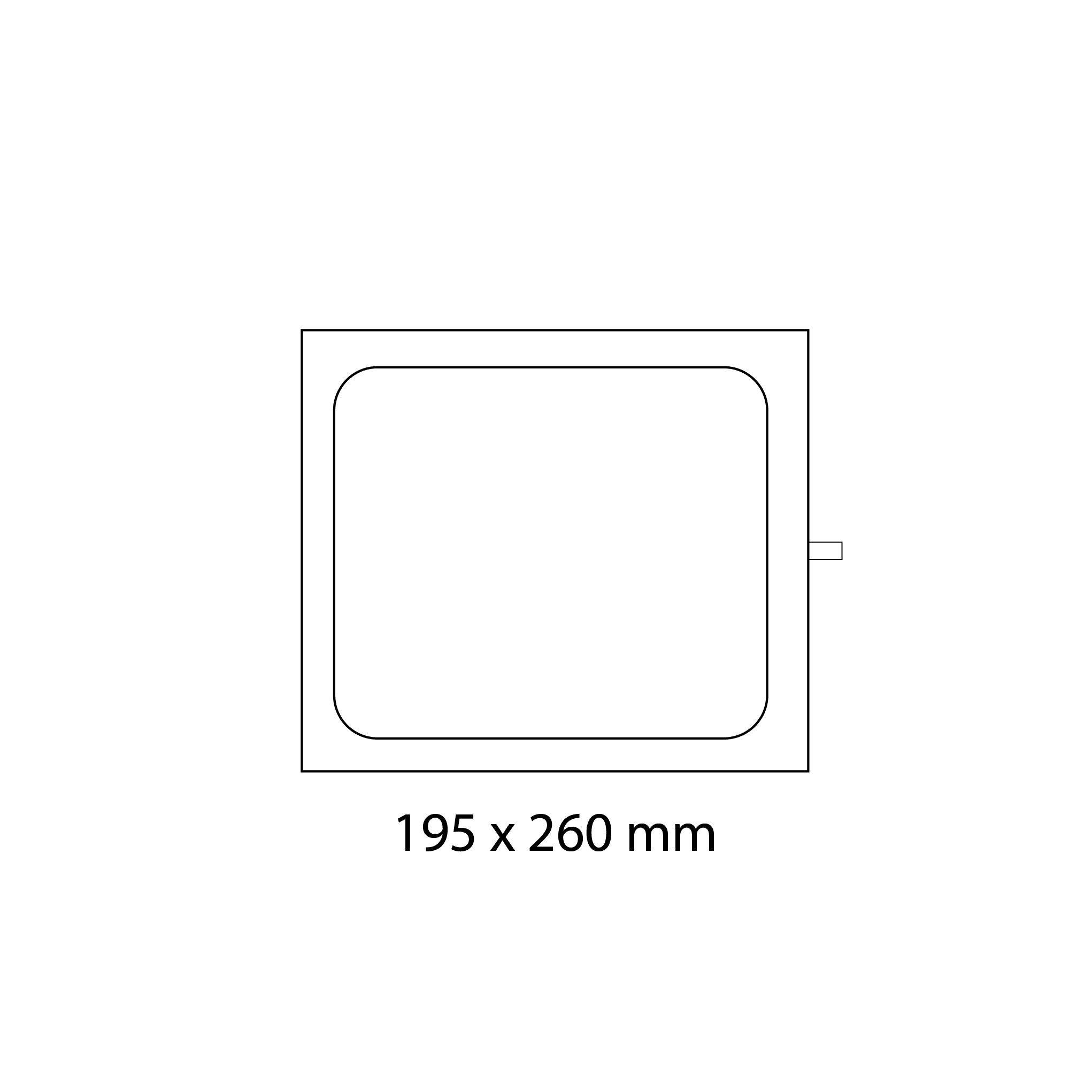 Stampo 195x260mm ad 1 impronta per termosigillatrice modello TS300
