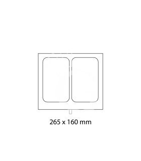 Stampo 265x160 mm GN1/4 a 2 impronte per termosigillatrice modello TS400