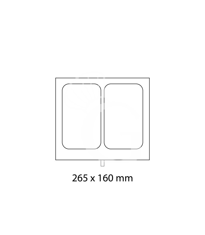 Stampo 265x160 mm GN1/4 a 2 impronte per termosigillatrice modello TS400