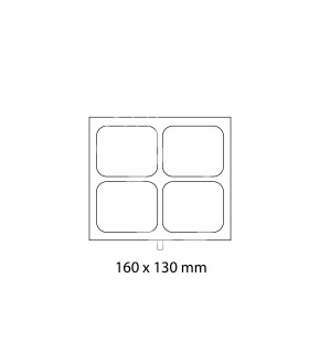 Stampo 160x130 mm GN1/8 a 4 impronte per termosigillatrice modello TS400