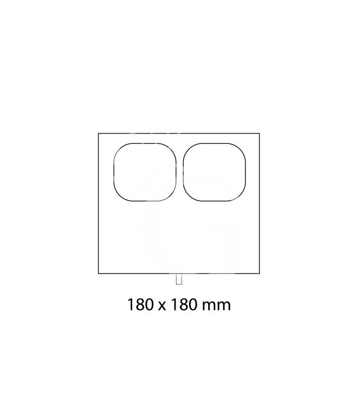 Stampo 180x180 mm GN2 a 2 impronte per termosigillatrice modello TS400