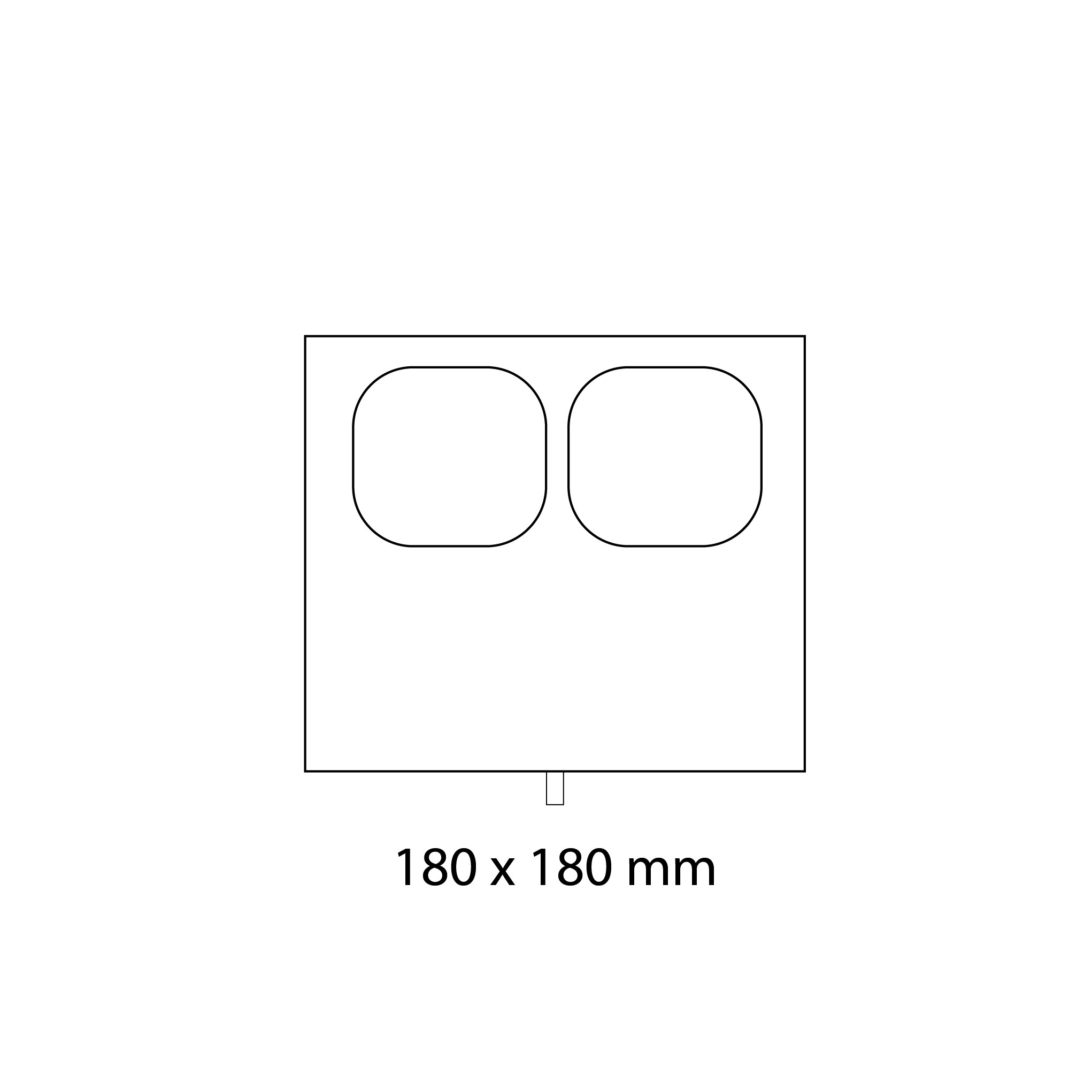 Stampo 180x180 mm GN2 a 2 impronte per termosigillatrice modello TS400