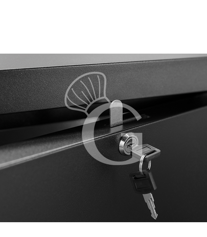 Retro banco orizzontale colore nero 3 porte battenti cieche 425 LT / +2°C/+8°C