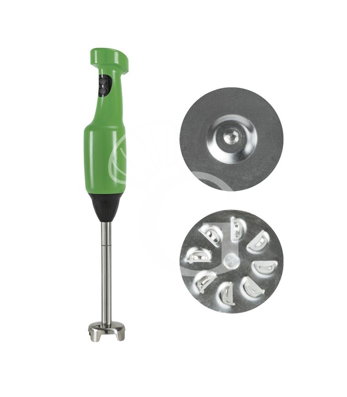 Mixer ad immersione con mescolatore 250mm, 2 velocità 6000/13000 rpm, 0,2 KW