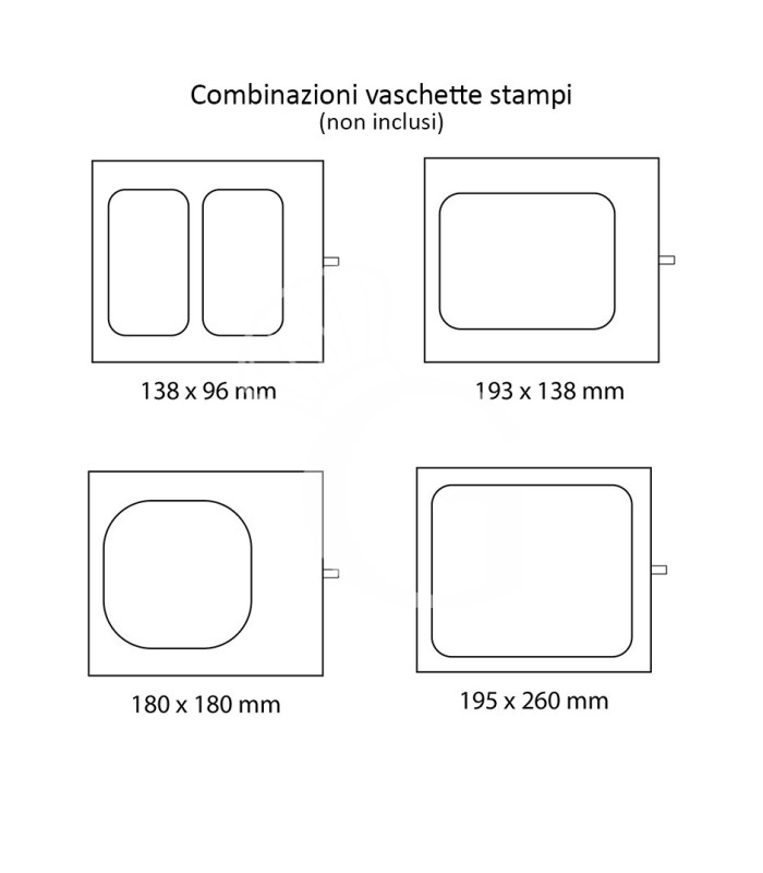 Termosigillatrice semi-automatica per vaschette – rullo 200 mm – 0,6 kW