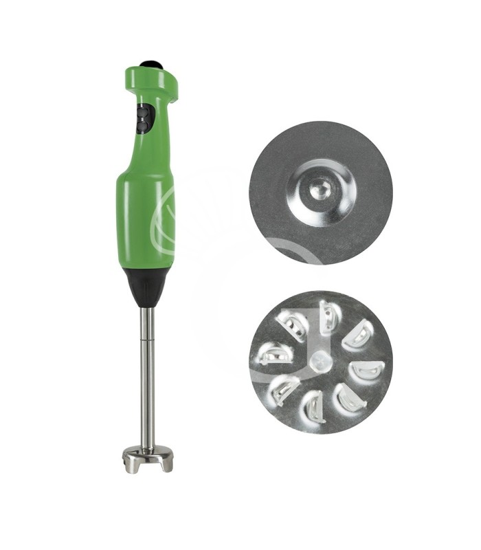 Mixer ad immersione con mescolatore 250mm, velocità variabile 6000/13000 rpm, 0,2 KW