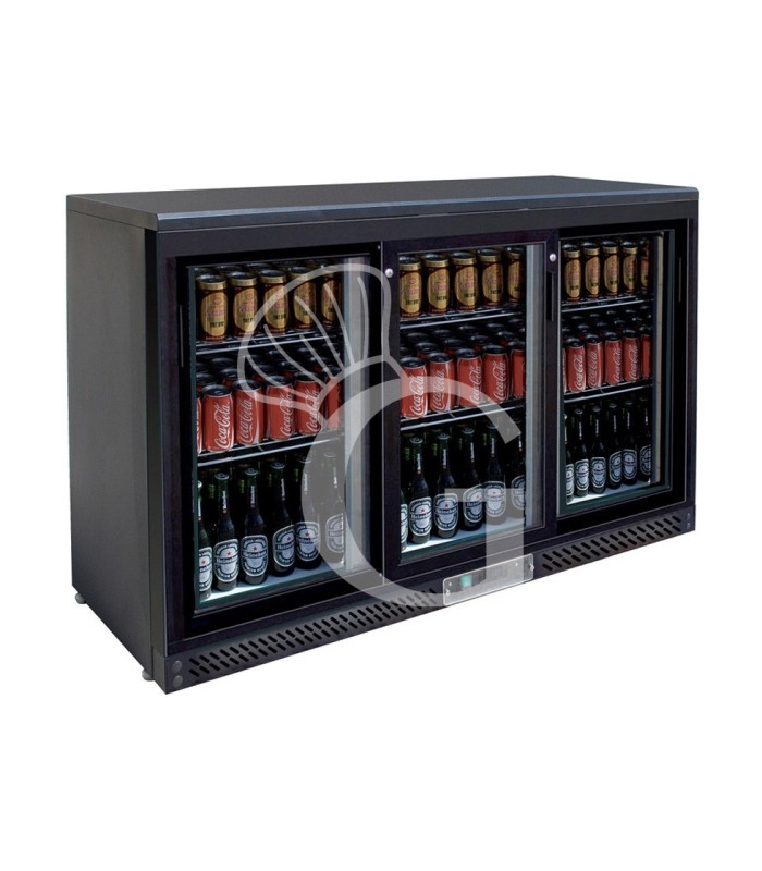 Frigo Vetrina Retrobanco 320 Litri con Porte in Vetro Scorrevoli – Altezza 87 cm