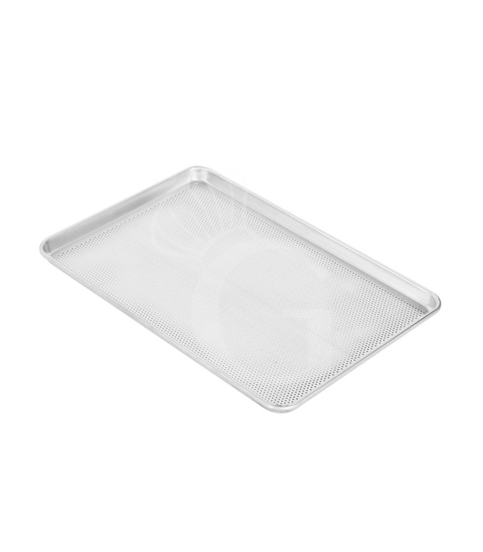 Teglia Rettangolare microforata in acciaio inox AISI 304 - L 607 x P 407 mm