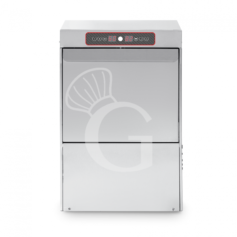Lavabicchieri Elettronica Monofase cesto 400x400mm x H 270mm dosatore brillantante e detergente installati- doppia parete