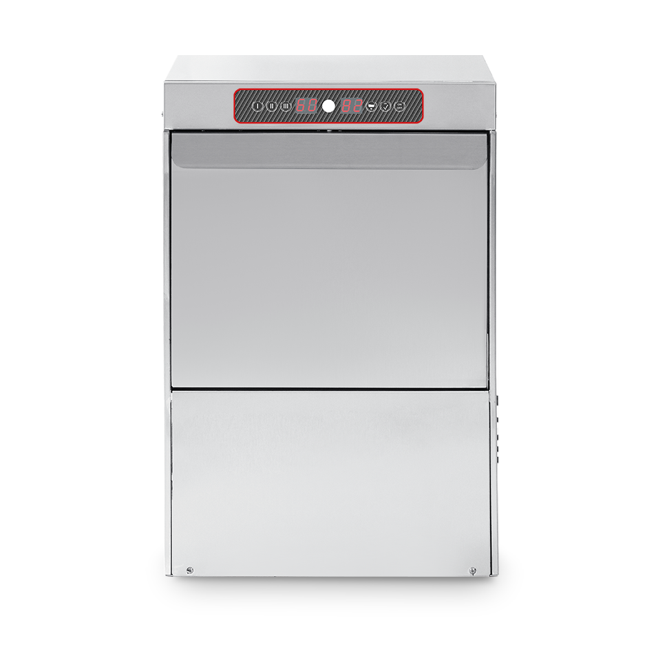 Lavabicchieri Elettronica Monofase cesto 400x400mm x H 270mm dosatore brillantante e detergente installati- doppia parete