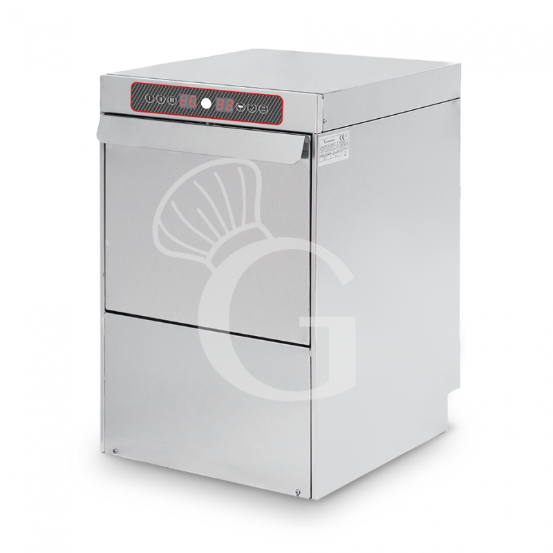 Lavabicchieri Elettronica Monofase cesto 400x400mm x H 270mm dosatore brillantante e detergente installati- doppia parete