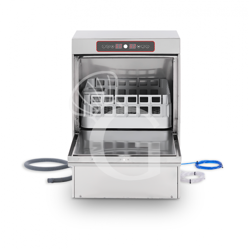 Lavabicchieri Elettronica Monofase cesto 400x400mm x H 270mm dosatore brillantante e detergente installati- doppia parete