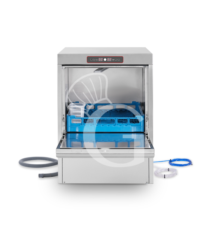 Lavastoviglie Professionale 50x50 elettronica trifase a doppia parete con dosatori brillantante e detergente