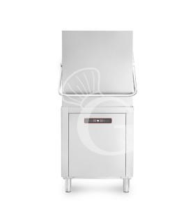 Lavastoviglie a capotta elettronica 50×50 con dosatori brillantante e detergente, pompa di scarico