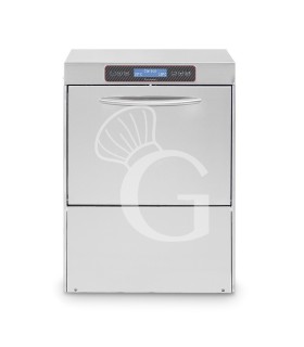 Lavastoviglie Professionale 50x50 elettronica trifase a doppia parete con doppio dosatore, giranti in inox e pompa di scarico
