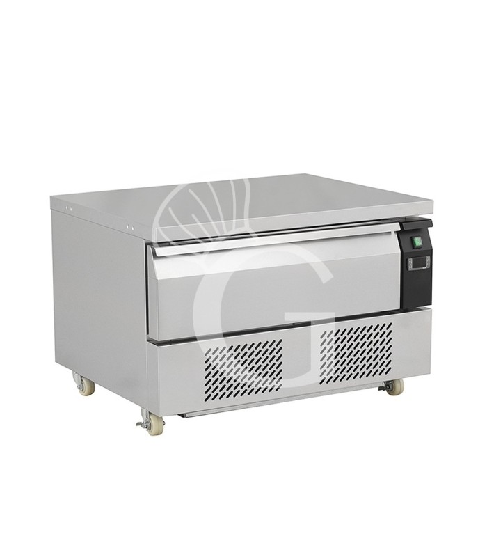 Cassettiera refrigerata con ruote, 2xGN1/1 e conversione di temperatura da negativa a positiva