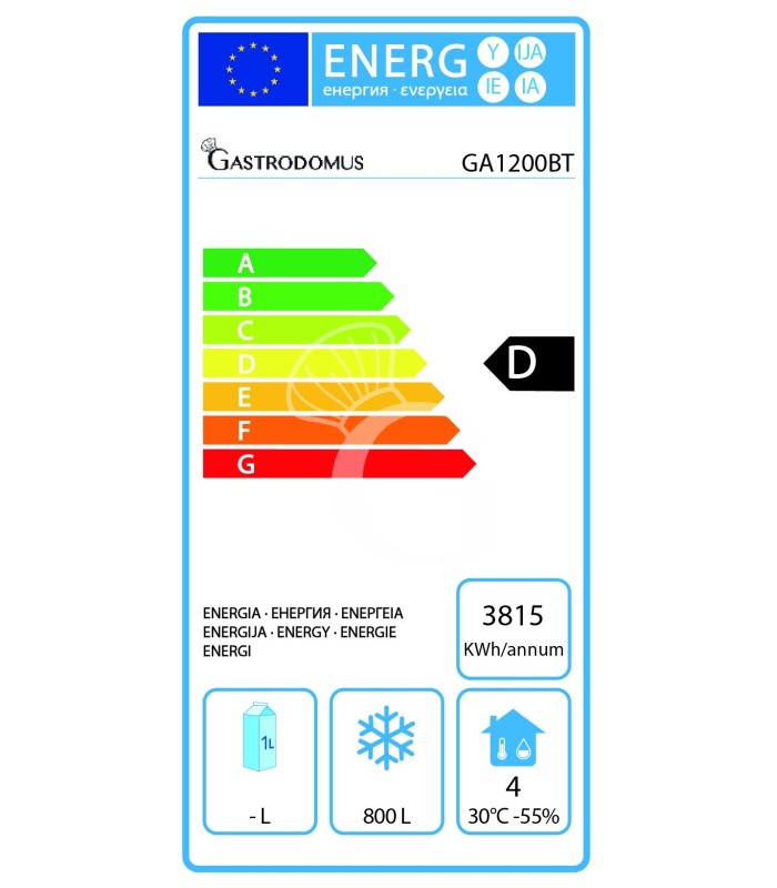 Armadio Congelatore Statico 2 porte -18°C/-22°C 1180 LT Classe energetica D