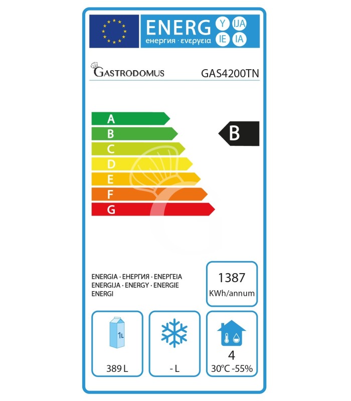 Tavolo Refrigerato 4 porte alzatina Prof. 600 mm -2°C/+8°C classe energetica B