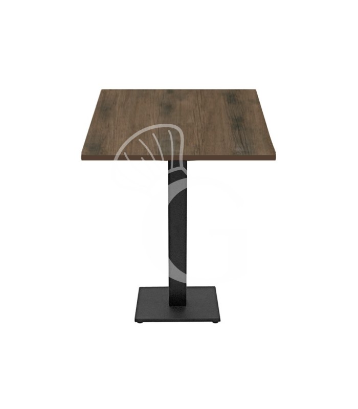 Tavolo quadrato piano in HPL e base in acciaio inox verniciato - L800xP800xH730 mm