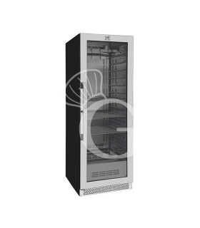 Armadio Refrigerato Professionale per Frollatura Carne +1°C / +25°C con Porta in Vetro - 352 Lt, Lampada UV e Controllo Umidità