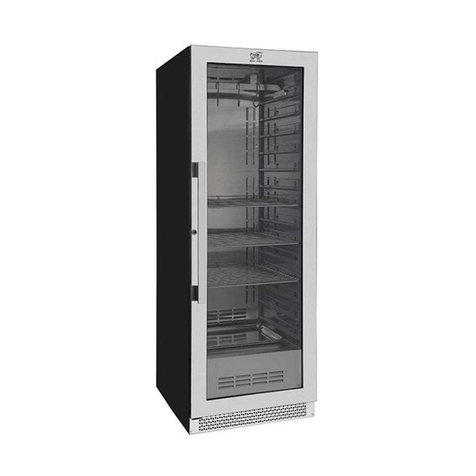 Armadio Refrigerato Professionale per Frollatura Carne +1°C / +25°C con Porta in Vetro - 352 Lt, Lampada UV e Controllo Umidità