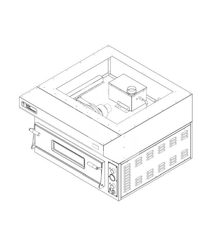 Cappa a condensazione inox dimensioni L1000 mm x P 1425 mm x H 310 mm