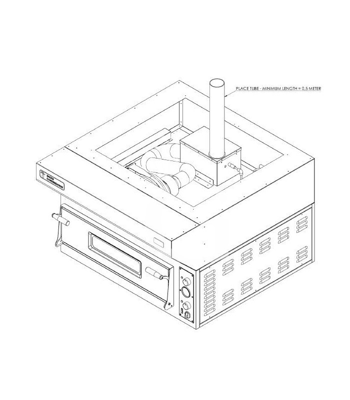 Cappa a condensazione inox dimensioni L1000 mm x P 1425 mm x H 310 mm