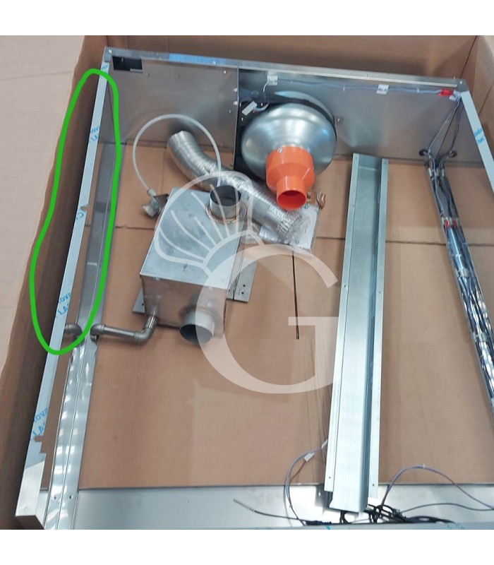 Cappa a condensazione inox dimensioni L1000 mm x P 1425 mm x H 310 mm