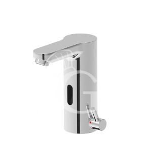 Rubinetto miscelatore a fotocellula per lavamani con canna fissa L 105 mm