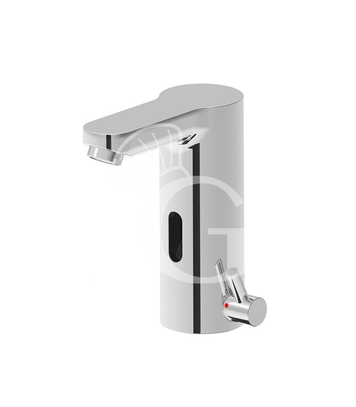 Rubinetto miscelatore a fotocellula per lavamani con canna fissa L 105 mm