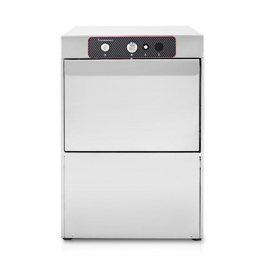 Lavabicchieri Professionale 35x35 H210 elettromeccanica a doppia parete con dosatori brillantante e detergente