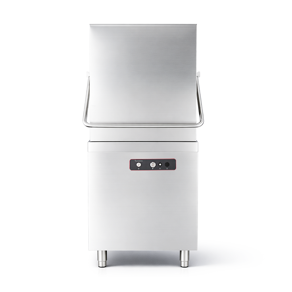Lavastoviglie a capotta elettromeccanica 50×50 H430 con dosatori brillantante e detergente installati