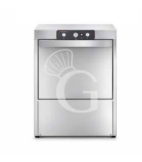 Lavastoviglie professionale 50x50 H350 elettromeccanica trifase a doppia parete, con dosatori e pompa di scarico