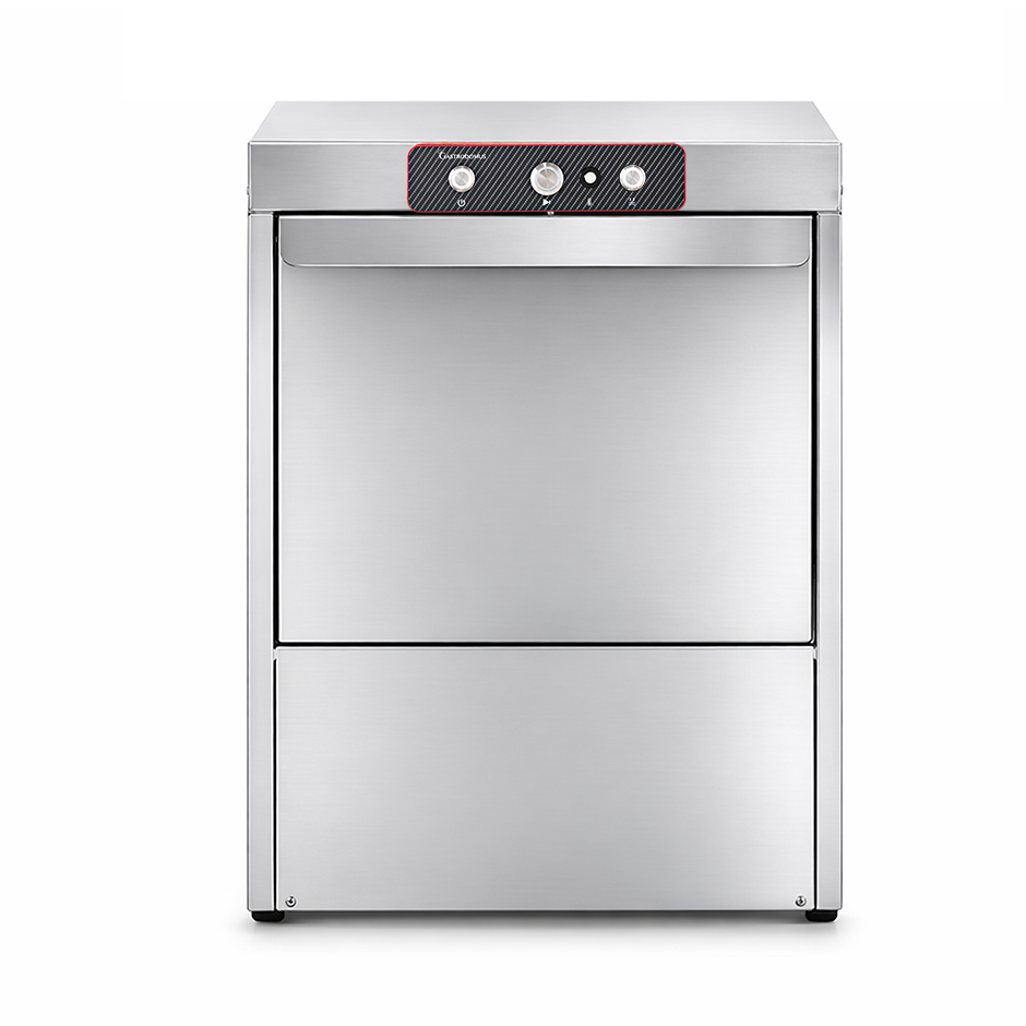 Lavastoviglie professionale 50x50 H350 elettromeccanica trifase a doppia parete, con dosatori e pompa di scarico