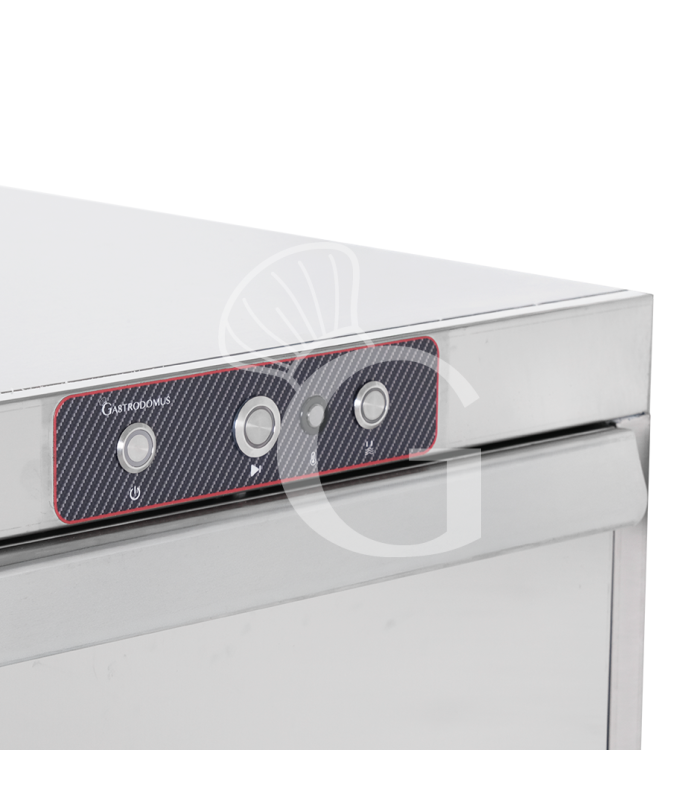 Lavastoviglie professionale 50x50 H350 elettromeccanica trifase a doppia parete, con dosatori e pompa di scarico