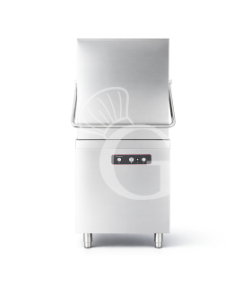 Lavastoviglie a capotta elettromeccanica 50×50 H430 con dosatori brillantante e detergente, pompa di scarico