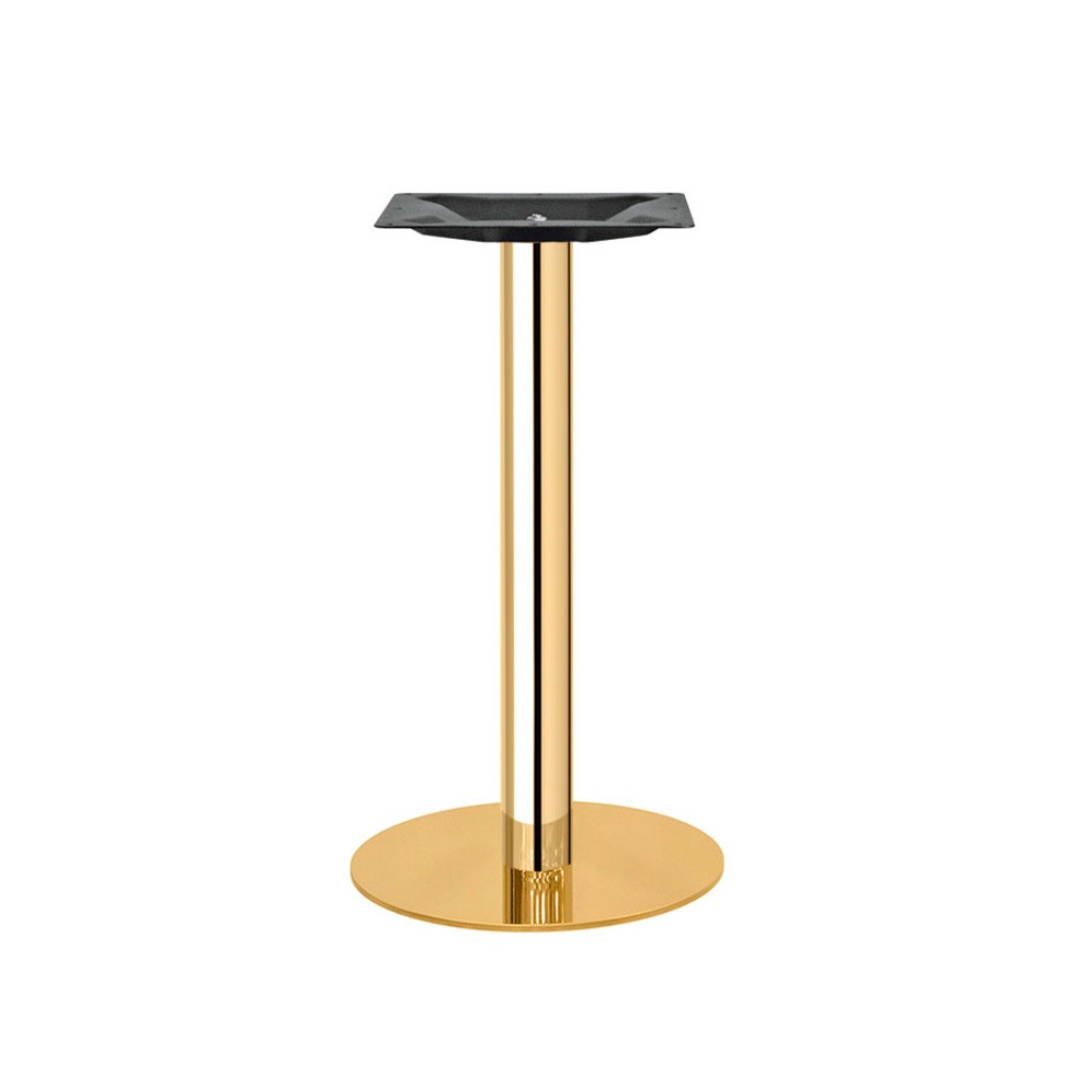 Base in acciaio inox ottonato - altezza 720 mm