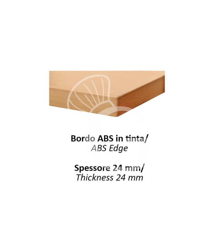 Piano rotondo in laminato, Ø 700 mm, spessore 24 mm