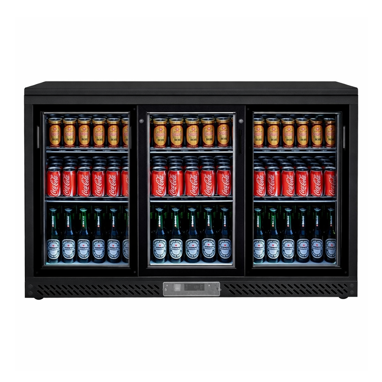 Vetrina orizzontale a refrigerazione ventilata per bibite 3 porte scorrevoli 202 LT +2°C/+8°C
