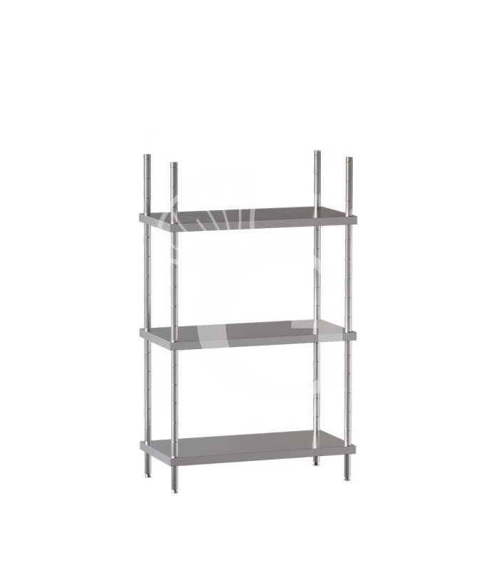 Scaffale Acciaio Inox 3 ripiani L 1500 x P 400 x H 1500 mm