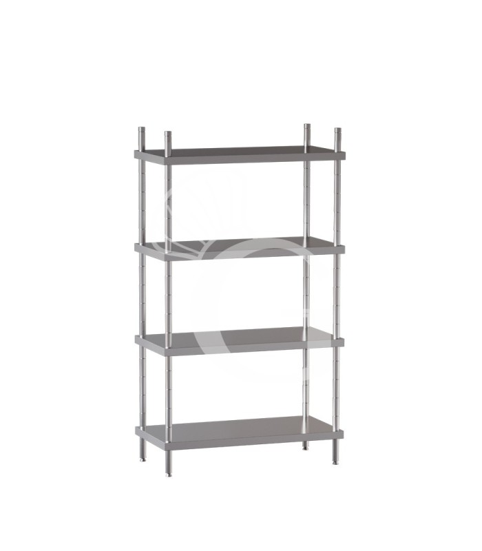 Scaffale Acciaio Inox 4 ripiani L 800 x P 400 x H 1800 mm