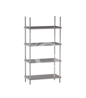 Scaffale Acciaio Inox 4 ripiani L 800 x P 400 x H 2000 mm