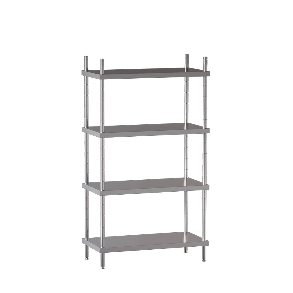 Scaffale Acciaio Inox 4 ripiani L 1000 x P 500 x H 1800 mm