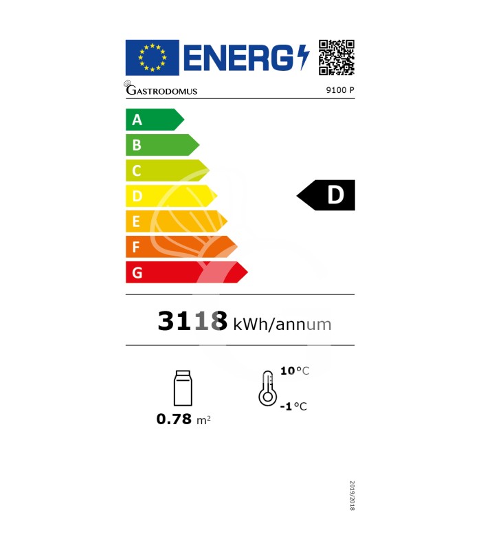 Vetrina Pasticceria Refrigerata Statico 555 LT +2°C/+10°C 1 lato vetro