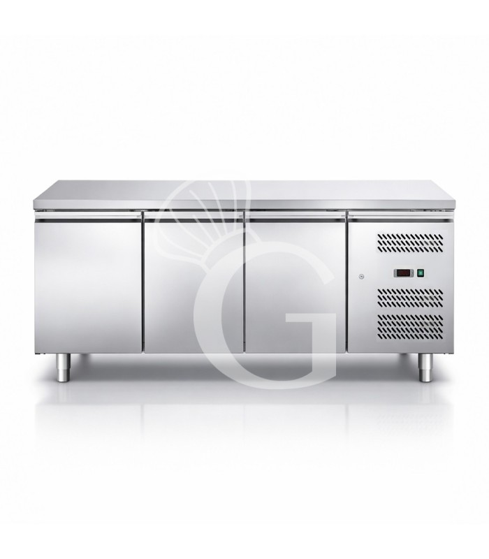 Tavolo Refrigerato Pasticceria 3 porte 600 x 400 mm piano in inox -2°C/+8°C classe energetica C